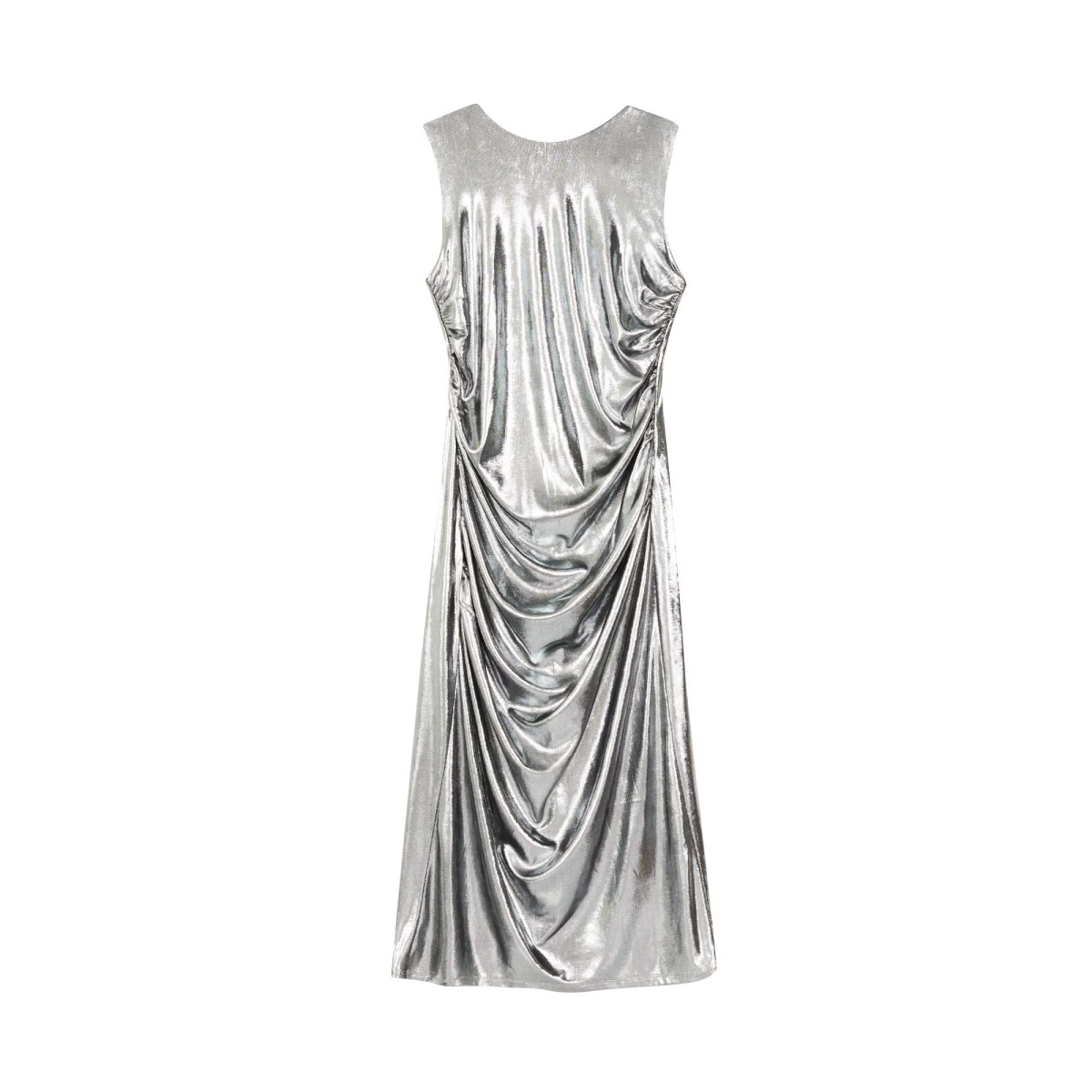 RITA ORA Metallic Ruched Midi dress, © Primark